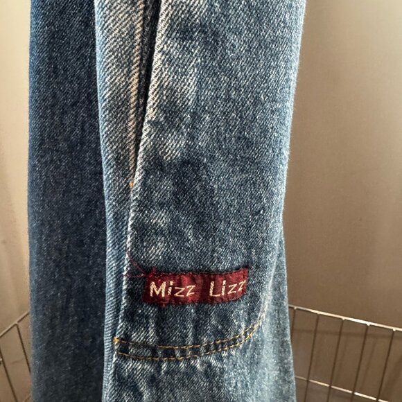 Mizz Lizz Denim Dress overalls look with buttons size 13/14 - Picture 4 of 7